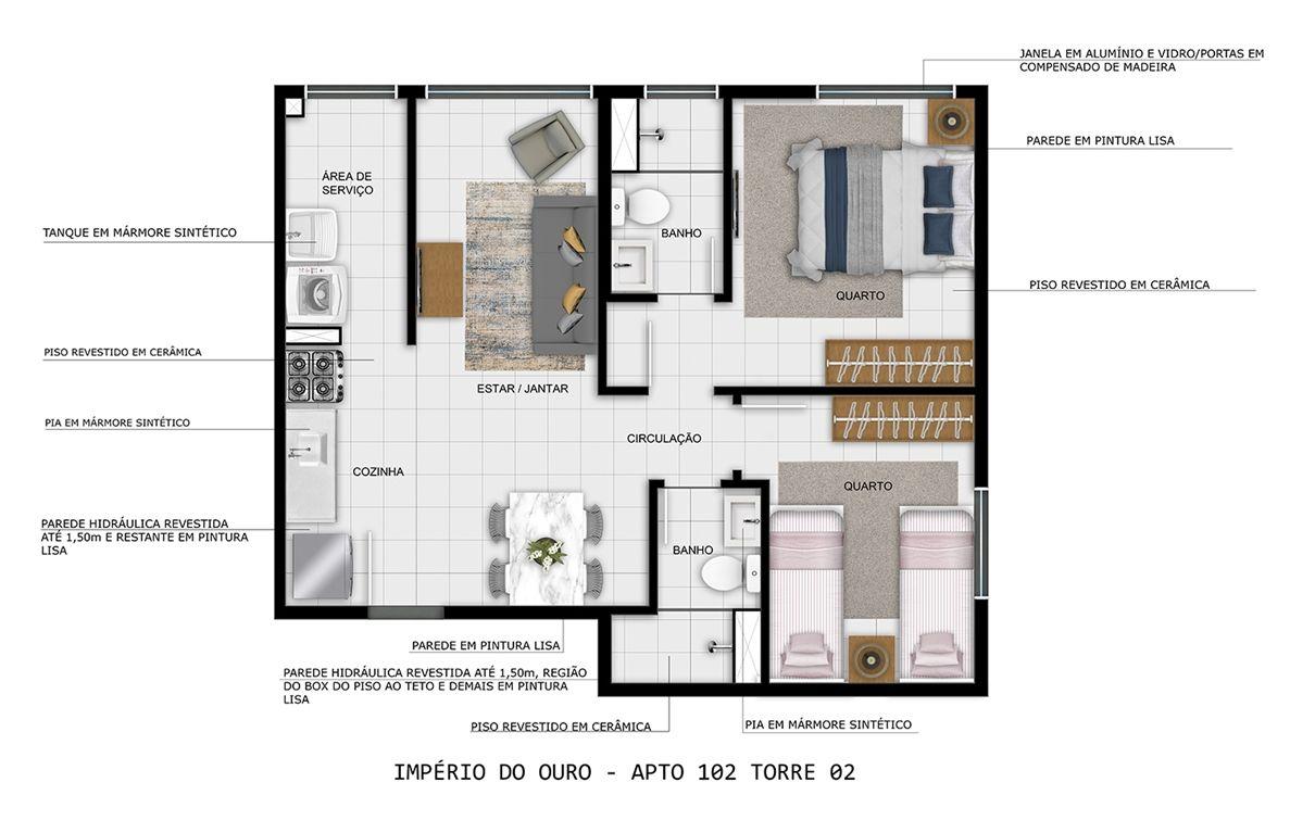 Apartamento à venda com 2 quartos, 47m² - Foto 30