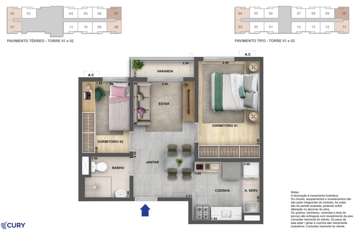 Apartamento à venda com 2 quartos, 41m² - Foto 41